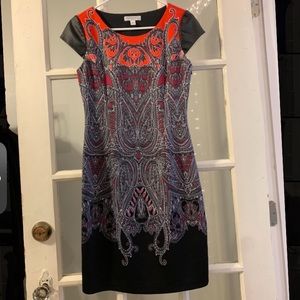 damask red/black stretchy dress